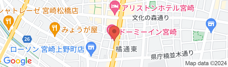 プリンス スマート イン 宮崎(2024年2月20日開業)の地図