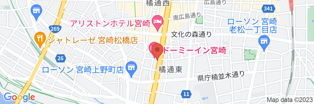 プリンス スマート イン 宮崎(2024年2月20日開業)の地図
