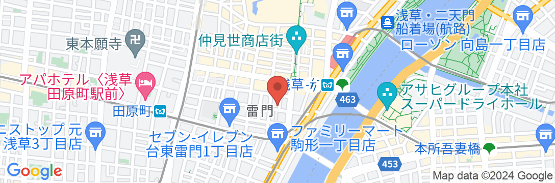ホテルプラスホステル東京浅草1の地図