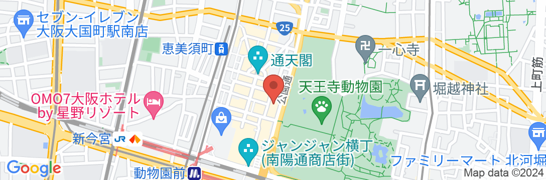 the b 大阪新世界(ザビー おおさかしんせかい) (2023年12月1日オープン)の地図