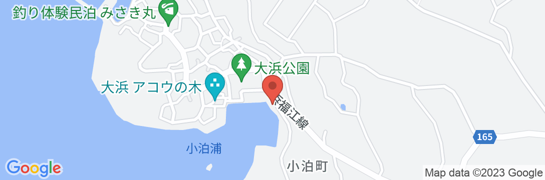 こむぎの宿<五島・福江島>の地図