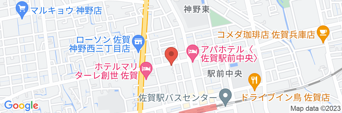 佐賀インターナショナルゲストハウスHAGAKURE2号店の地図