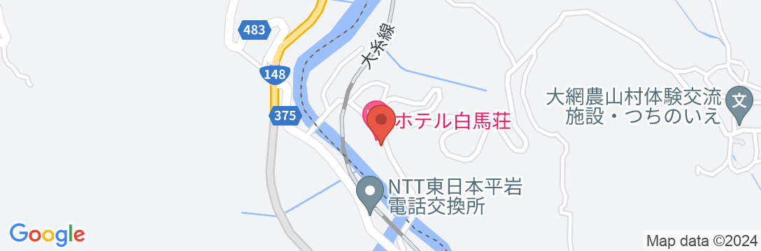 姫川温泉 ホテル白馬荘の地図