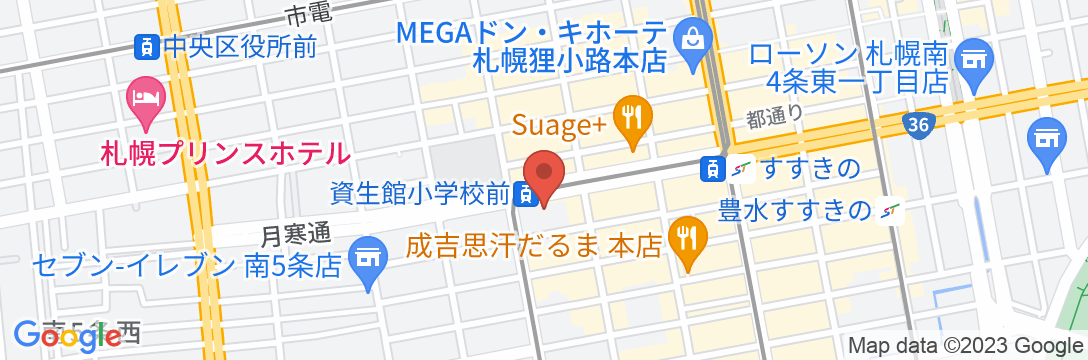 ザ・センチュリオンサウナ レスト&ステイ札幌の地図