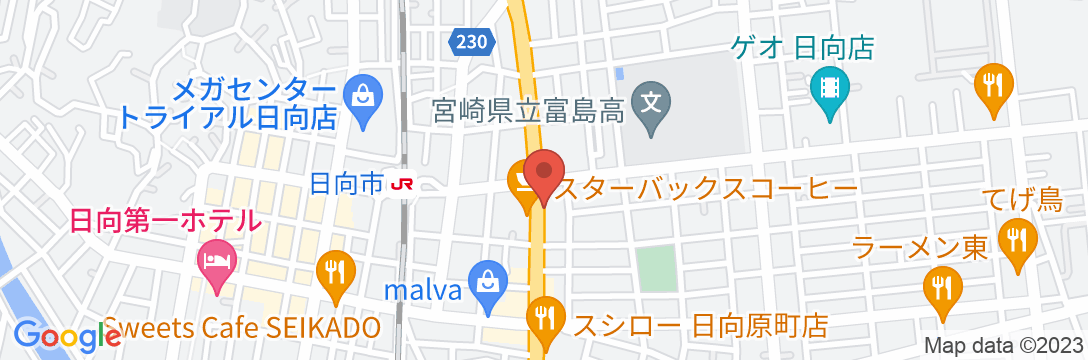 ゲストハウスHINATAの地図