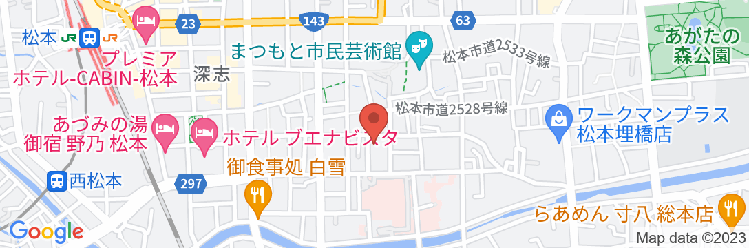 宿や 松本本庄の地図