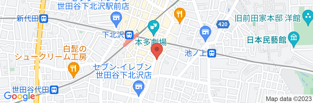 サウナ&カプセル ミナミ下北沢の地図