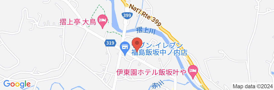飯坂温泉 公立学校共済組合飯坂保養所 あづま荘の地図