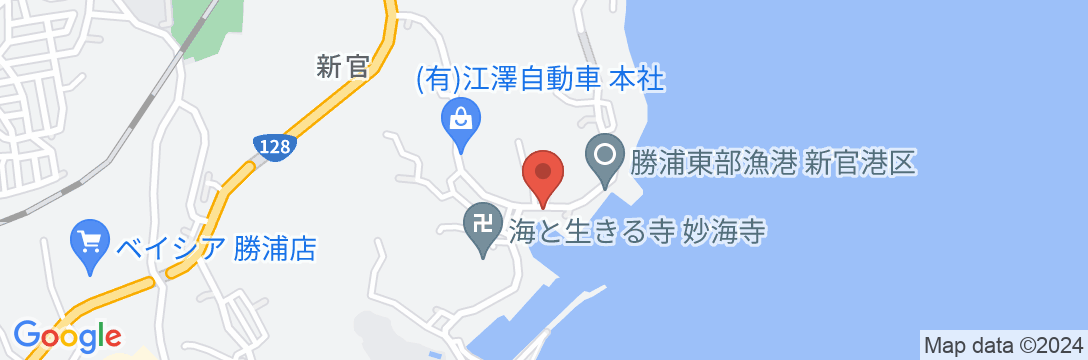 リトリート宿坊 自在堂 勝浦の地図