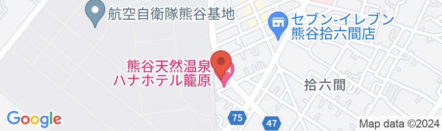 熊谷天然温泉 ハナホテル籠原の地図