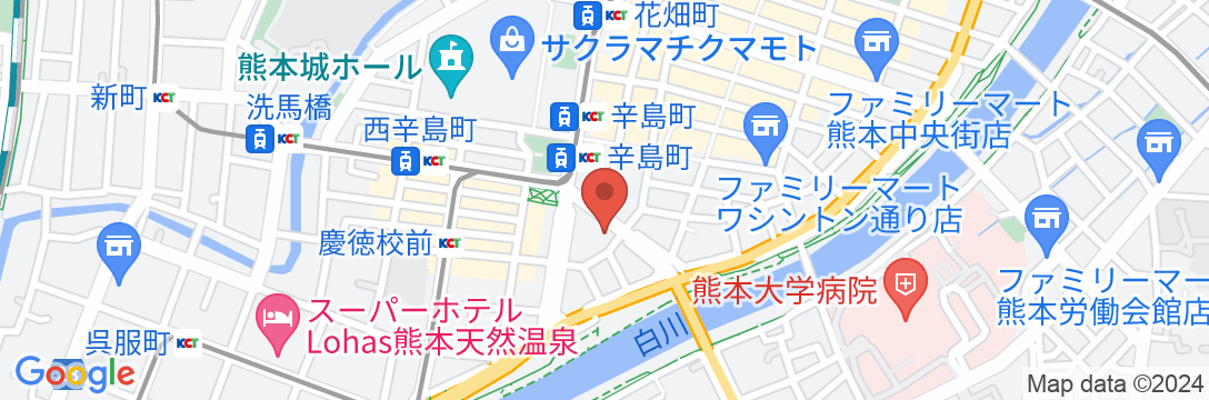 グリッズプレミアムホテル熊本(2024年4月1日オープン)の地図