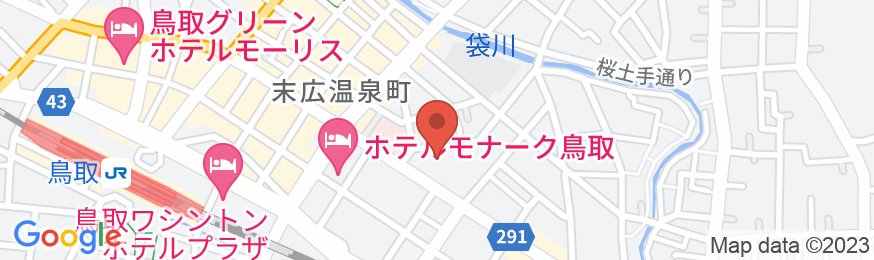鳥取温泉 白兎会館の地図