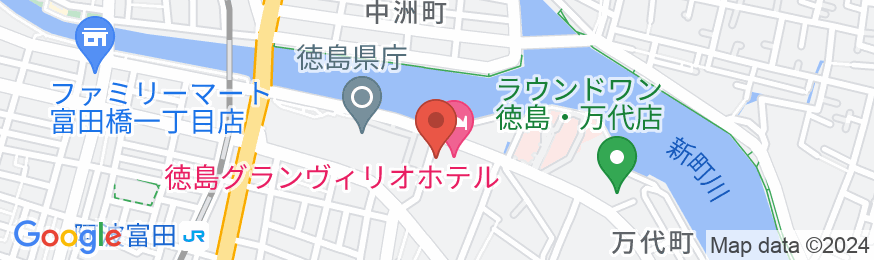徳島グランヴィリオホテル -ルートインホテルズ-の地図