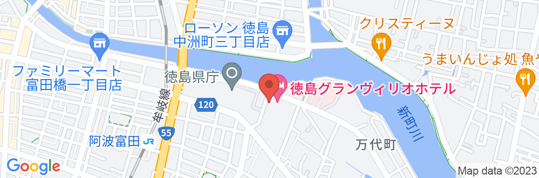 徳島グランヴィリオホテル -ルートインホテルズ-の地図