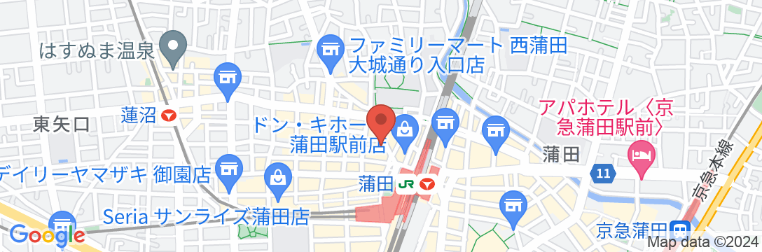 JR蒲田1分、空港近い、大変便利です/民泊【Vacation STAY提供】の地図
