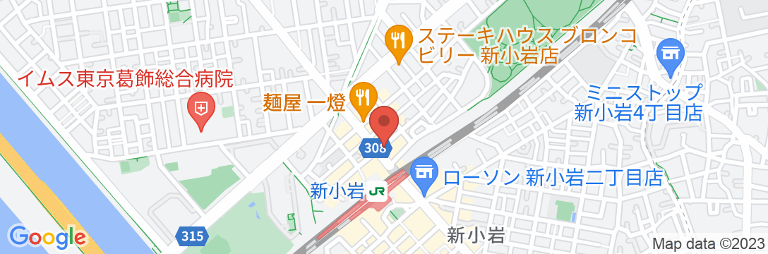 スマイルホテル東京新小岩(旧:新小岩パークホテル)の地図