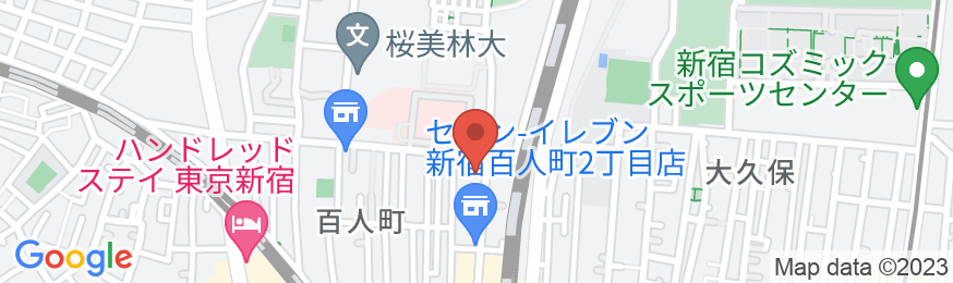 新宿のアパート、JR山手線新大久保は徒歩3分!寝室は3つ!/民泊【Vacation STAY提供】の地図