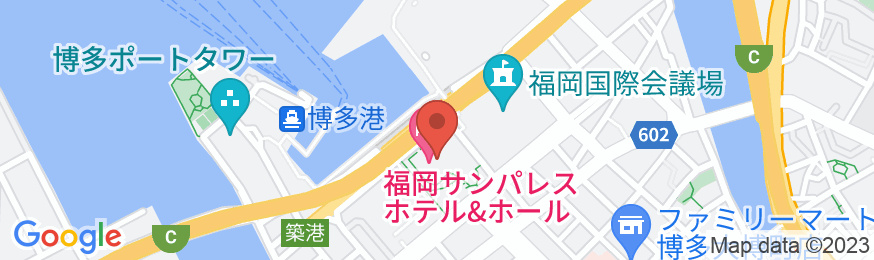 福岡サンパレスホテル&ホールの地図