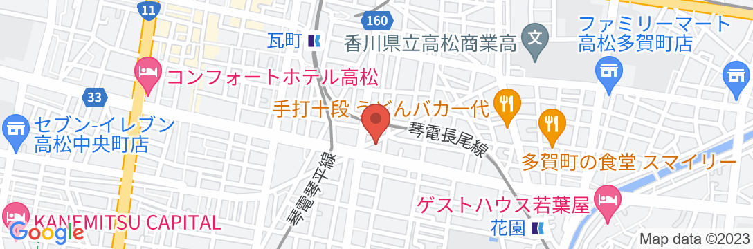ホテルNo.1高松の地図