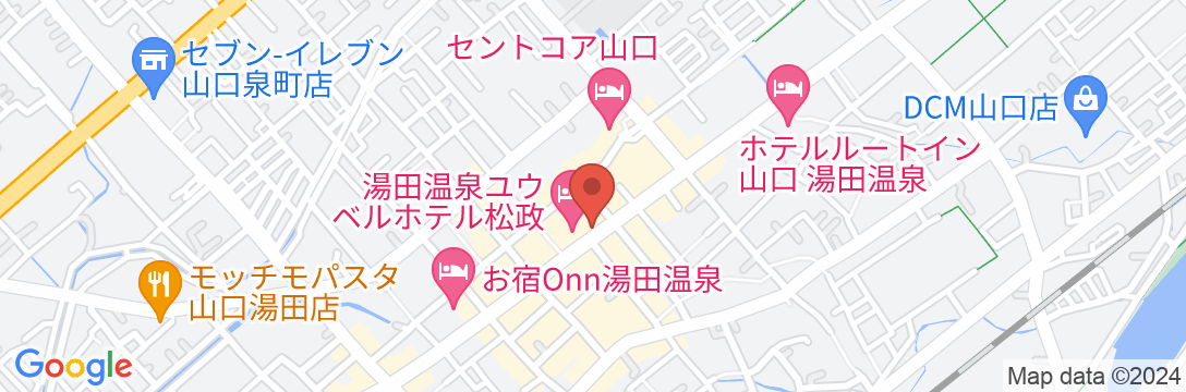 湯田温泉 ユウベルホテル松政の地図
