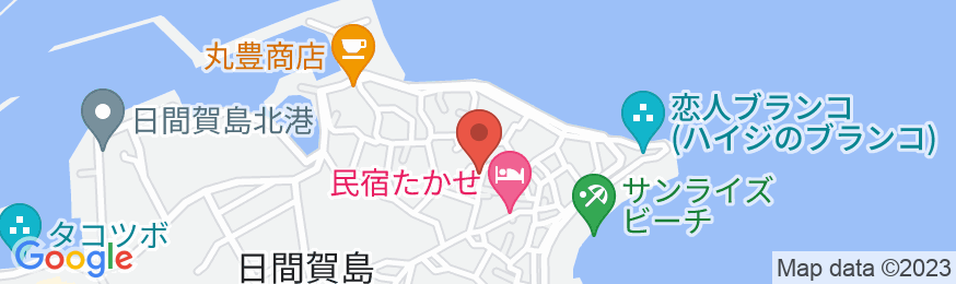日間賀島 民宿・釣船 竹見荘の地図