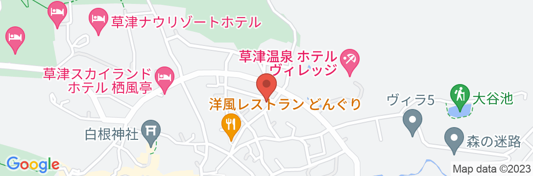 草津温泉 綿貫ペンションの地図