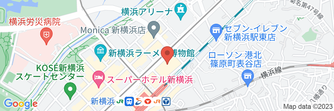新横浜プリンスホテルの地図
