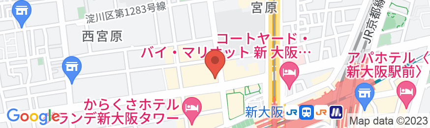 ホテル メルパルク大阪の地図