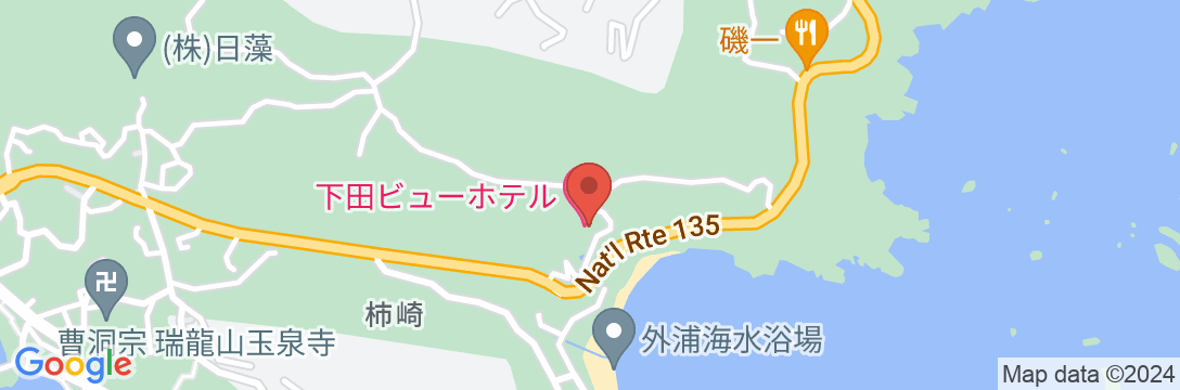 下田温泉 下田ビューホテルの地図