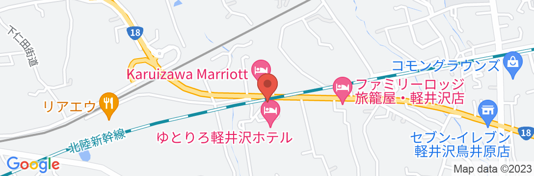 ゆとりろ軽井沢ホテルの地図