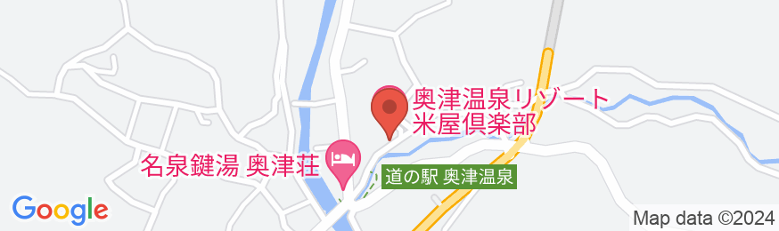 奥津温泉 奇蹟の湯 米屋倶楽部の地図