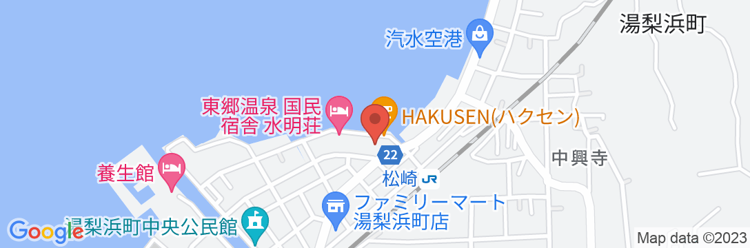 東郷温泉 国民宿舎 水明荘の地図