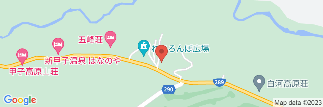 新甲子温泉 五峰荘の地図