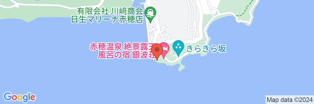 赤穂温泉 絶景露天風呂の宿 銀波荘の地図