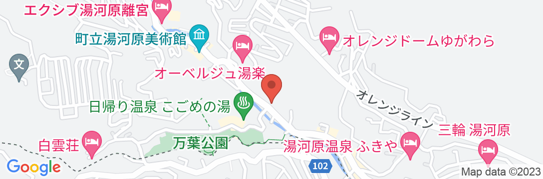 湯河原温泉 島崎藤村ゆかりの宿 伊藤屋の地図