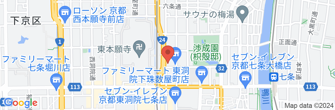 京の宿 北海館 お花坊の地図