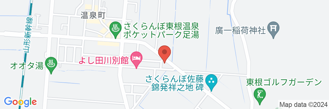 東根温泉 青松館の地図