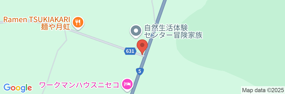 宿&自然生活体験センター 冒険家族の地図