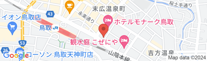 鳥取温泉 温泉旅館 丸茂の地図