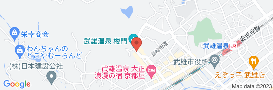 武雄温泉 ホテル春慶屋の地図