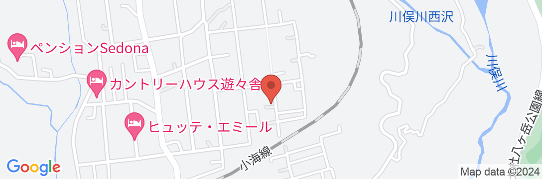 八ヶ岳高原 ペンション 乙女座宮の地図