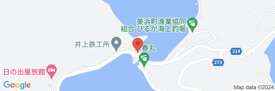 若狭美浜日向 民宿旅館 入舟の地図