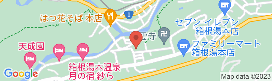 箱根湯本温泉 ホテルマイユクール祥月の地図