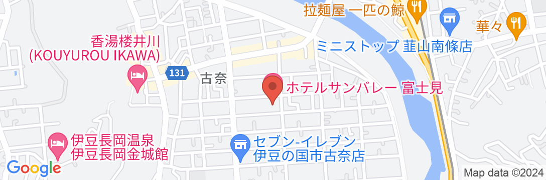 伊豆長岡温泉 ホテルサンバレー富士見の地図