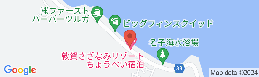 敦賀さざなみリゾートちょうべい(旧:敦賀・海辺の宿 長兵衛)の地図