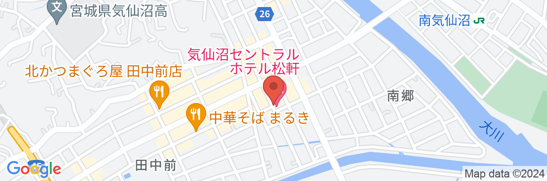 気仙沼セントラルホテル松軒の地図