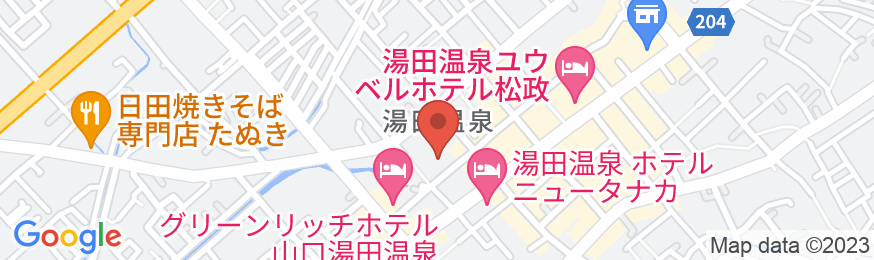 湯田温泉 ホテル喜良久(きらく)の地図