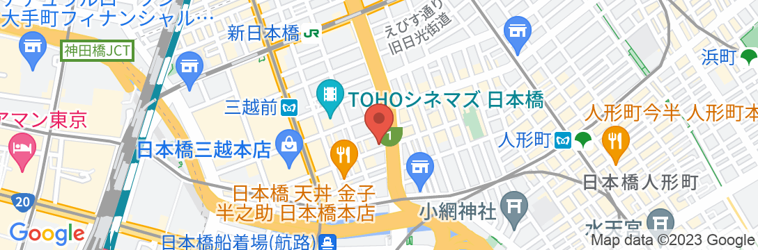 スマイルホテル日本橋三越前の地図