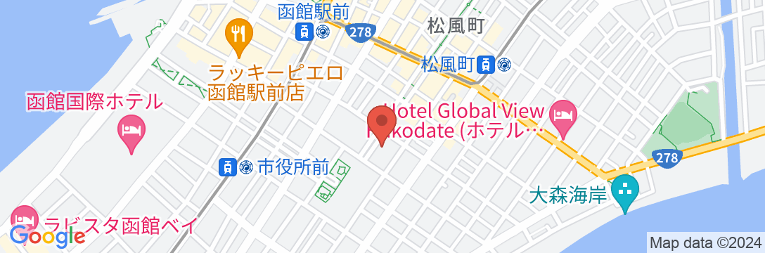 ホテル ハートイン函館の地図