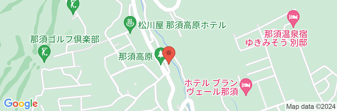 那須湯本温泉 湯川屋旅館 遊季荘の地図
